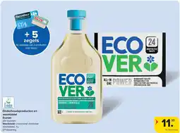 Carrefour Onderhoudsproducten en wasmiddel Ecover aanbieding