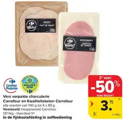 Carrefour Vers verpakte charcuterie Carrefour en Kwaliteitsketen Carrefour aanbieding