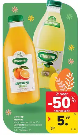 Carrefour Vers sap Materne aanbieding