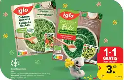 Carrefour Bereide spinazie Iglo aanbieding