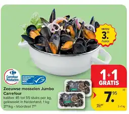 Carrefour Zeeuwse mosselen Jumbo Carrefour aanbieding