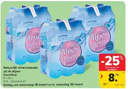 Carrefour Natuurlijk mineraalwater uit de Alpen Carrefour aanbieding
