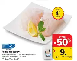 Carrefour Portie kabeljauw aanbieding