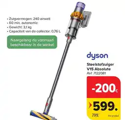 Carrefour Steelstofzuiger V15 Absolute aanbieding
