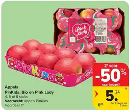 Carrefour Appels PinKids, Bio en Pink Lady aanbieding