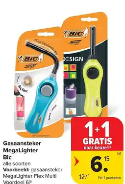Carrefour Gasaansteker MegaLighter Bic aanbieding