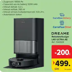 Carrefour Robotstofzuiger L40 ULTRA AE aanbieding