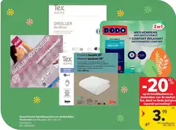 Carrefour Assortiment hoofdkussens en dekbedden aanbieding