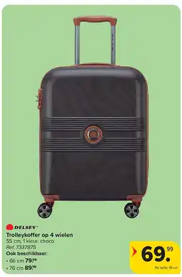 Carrefour Trolleykoffer op 4 wielen aanbieding