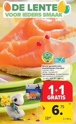 Carrefour Noorse gerookte zalm Kwaliteitsketen Carrefour aanbieding