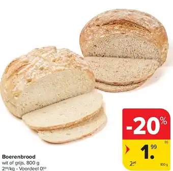 Carrefour Boerenbrood aanbieding