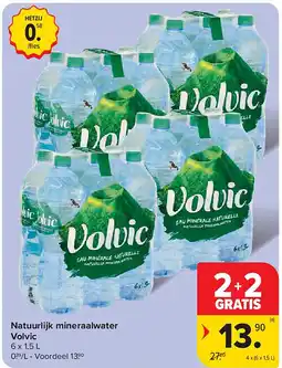 Carrefour Natuurlijk mineraalwater Volvic aanbieding