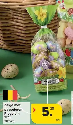 Carrefour Zakje met paaseieren Riegelein aanbieding