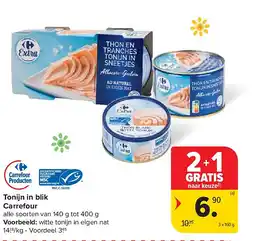 Carrefour Tonijn in blik Carrefour aanbieding