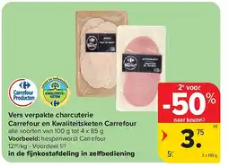 Carrefour Vers verpakte charcuterie Carrefour en Kwaliteitsketen Carrefour aanbieding