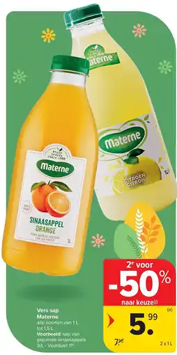 Carrefour Vers sap Materne aanbieding