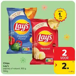 Carrefour Chips Lay’s aanbieding