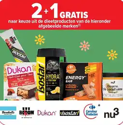Carrefour naar keuze uit de dieetproducten van de hieronder afgebeelde merken (l) aanbieding