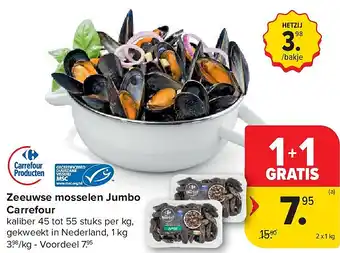 Carrefour Zeeuwse mosselen Jumbo Carrefour aanbieding