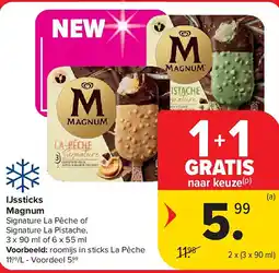 Carrefour IJssticks Magnum aanbieding