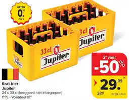 Carrefour Krat bier Jupiler aanbieding