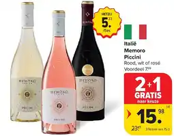 Carrefour Italië Memoro Piccini aanbieding