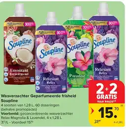 Carrefour Wasverzachter Geparfumeerde frisheid Soupline aanbieding