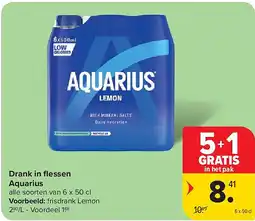 Carrefour Drank in fl essen Aquarius aanbieding