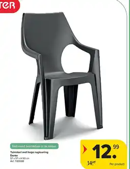 Carrefour Tuinstoel met hoge rugleuning Dante aanbieding