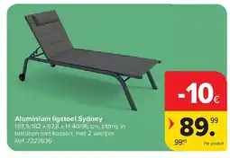 Carrefour Aluminium ligstoel Sydney aanbieding
