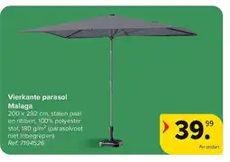 Carrefour Vierkante parasol Malaga aanbieding