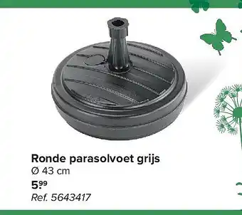 Ronde parasolvoet grijs