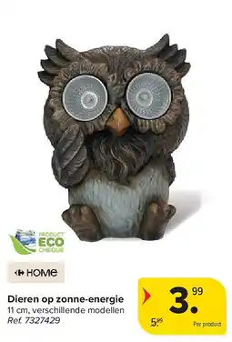 Carrefour Dieren op zonne-energie aanbieding