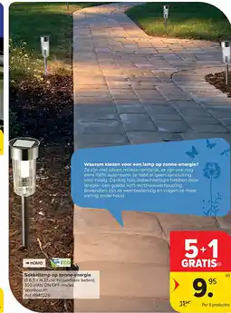 Carrefour Sokkellamp op zonne-energie aanbieding