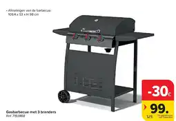 Carrefour Gasbarbecue met 3 branders aanbieding