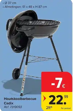 Carrefour Houtskoolbarbecue Cadix aanbieding