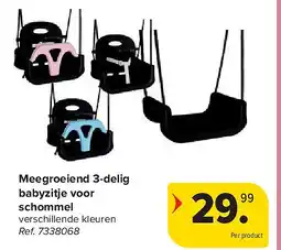 Carrefour Meegroeiend 3-delig babyzitje voor schommel aanbieding