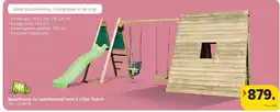 Carrefour Speelhuisje en speeltoestel voor 2 zitjes Totem aanbieding