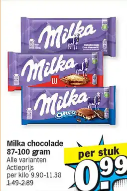 Albert Heijn Milka chocolade aanbieding