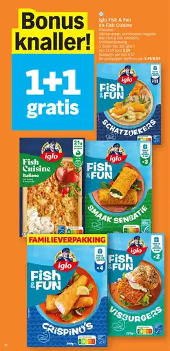 Albert Heijn Iglo Fish & Fun en Fish Cuisine aanbieding