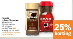 Albert Heijn Nescafé oploskoffie potten aanbieding