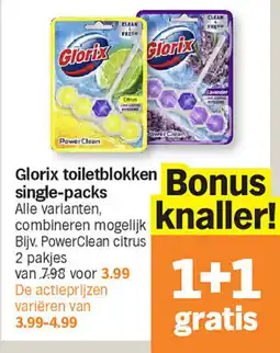 Albert Heijn Glorix toiletblokken single-packs aanbieding
