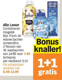 Albert Heijn Alle Lenor aanbieding