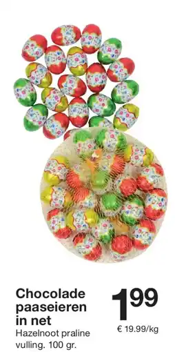 Zeeman Chocolade paaseieren in net aanbieding
