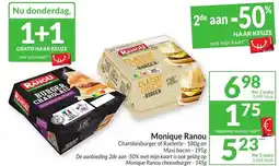 Intermarché Monique Ranou Charolaisburger of Raclette en Maxi bacon aanbieding