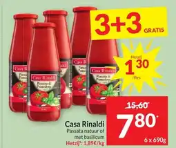 Intermarché Casa Rinaldi Passata natuur of met basilicum aanbieding