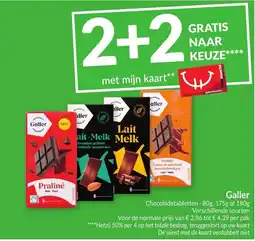 Intermarché Galler Chocoladetabletten aanbieding