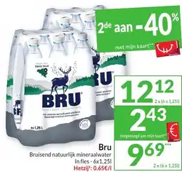 Intermarché Bru Bruisend natuurlijk mineraalwater aanbieding