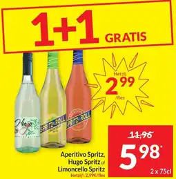 Intermarché Aperitivo Spritz, Hugo Spritz of Limoncello Spritz aanbieding