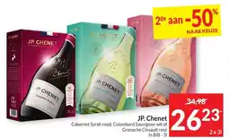 Intermarché JP. Chenet Cabernet Syrah rood, Colombard Sauvignon wit of Grenache Cinsault rosé aanbieding